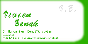 vivien benak business card
